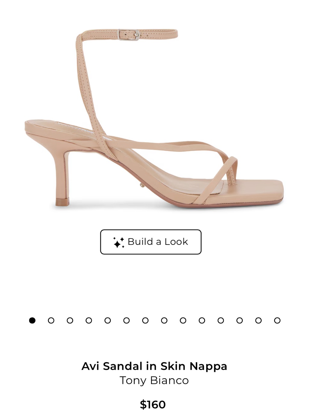 Tony Bianco Nude Strappy Ankletie Sandal